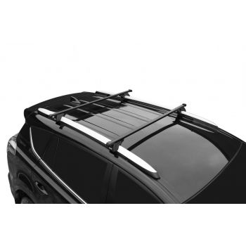 Багажная система LUX КЛАССИК с дугами 1,2м прямоугольными в пластике для а/м с рейлингами